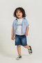 Boys' 3-Piece Shorts Set - 100% Cotton Premium Series Shirt and Denim Shorts - 4