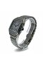 Royal Skeleton Men’s Watch Stainless Steel Square Dial Luxury Wrist Watch Silver - 3