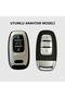 Audi A4-A5-A6-A7-Q5-Q7 Soundless Compatible Silicone Auto Key Control Case Cover Gray - 3