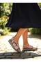 Genuine Leather Powder Color Fully Cushioned Orthopedic Women's Daily Sandals - 2