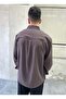 Tencel Washable Oversized Flowy Brown Shirt - 4