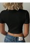 -Women's California Bear Printed Crop T-Shirt 100% Cotton - 2