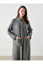 Nevavm Women's Shirt Collar Linen Look Robe with a Difference - 2
