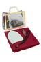 Scarf Cover Set with Bag – Mevlüt Gift Set with Skullcap, Prayer Beads, and Stone Zikirmatik - Red - 2