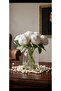 30 cm 7 Branches 8 cm in Diameter White Peony Roses with Big Heads Bride's Hand Bouquet Vase - 3