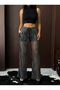 Glittery Piiseli Trousers - Black Silver |   F2066 - 4