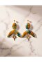 Star Leaf Polymer Clay Handmade Nail Earrings (Stainless Steel Apparatus) - 3