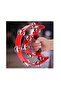 Tambourine Metal Half Moon Musical Instruments Double Row Metal Jingles In Red Finish - 2