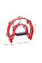 Tambourine Metal Half Moon Musical Instruments Double Row Metal Jingles In Red Finish - 3