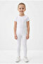 Girls Basic Solid Leggings - White color