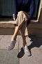 Calzaro Women's Silver Fishnet Stone-Embellished Ballet Flats - 3
