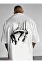 Unisex Human Figure Printed Front Back Oversize T-Shirt 100% Cotton Streetwear