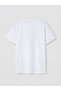 Nevavm Farkıyla Xside White Oval Collar Printed Women's T-Shirt - S6R101Z8-Q6K - 2
