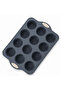BakePro 12-Cup Premium Grey Silicone Muffin & Cupcake Tray
