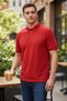 Regular Fit Cut Plain Polo Collar Short Sleeve T-Shirt - 3