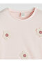 Original Oval Collar Embroidered Girls' T-Shirt - 4