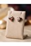 Coffee Heart Mini Polymer Clay & Epoxy Handmade Nail Earrings (Stainless Steel Hardware)