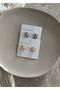 Ultra Light Gold Half Ball Women's Earrings - 3