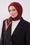وشاح ملكي بنمط حزام باللون الأحمر - 3