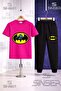 Children's Batman Logo Printed T-Shirt and Sweatpants Set