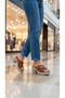 Side Buckle Detailed High Lightly Padded Heeled Comfortable Women's Summer Slippers Sandals - 4