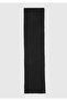 Boy's black wool and viscose blend logo embroidered scarf - 2