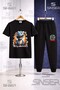 Children's Dinosaur Blue Dinosaur Printed T-Shirt Tracksuit Set