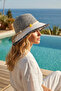 Women Straw Hat Adjustable Lace-Up Wide Brim Summer Hat Natural Woven Premium - 2