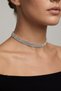 Accessories Crystal Stone 26+10 cm Choker Sparkling Stylish Women's 3 Row Waterway Choker Necklace