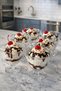 6-Piece Glass Ice Cream Bowl with Stand Dessert Bowl Stylish Presentation Mug Cup Set Durable Glass - 4