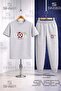 Children's Goal Stained Text Top Printed T-Shirt Tracksuit Set