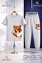Children's Yandan Cute Tiger Printed T-Shirt and Sweatpants Set
