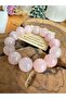 Pink Quartz Natural Stone Bracelet 14 mm - 2