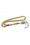 Wolf Headed German Silver Tassel Combination with Silver Nakkaş Imame Clasp Amber - 3