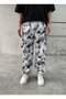 Batik Patterned White Parachute Pants - 5