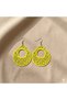 🌟   Laser Cut 316L Steel Earrings (Bright Yellow) - Modern and Stylish Design 🌟 - 2