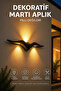 Decorative Seagull Led Sconce - Wall Mounted Led Sconce - 12 W 3000K Indoor and Outdoor Black Case 220 V Energy