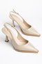 Gevis Stitching Detailed Mixed Urgan Skin Color Women's Heeled Shoes - 2