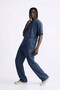 Men's Oversize T-Shirt and Sweatpants Set Ninetyfade Navy Blue Washed – Premium Vintage Special Fabric - 3