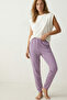 100% Cotton Compact Combed Single Jersey Women's Pajama Bottoms with Pockets Regular Fit Cuff Hem Flexible Anti-Sweat Lilac - 4