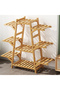 Balcony Flower Rack Storage in Living Room Multiple Layers Brown 100*23*87cm - 2