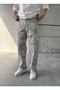 Men's Patterned Baggy Jean Relaxed Fit Trousers - 2