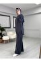 Summer Sports Suit with Stitching Detail Anthracite - 5