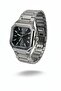 Vertex Men’s Luxury Analog Watch Stainless Steel Square Case Grey Dial Wrist Watch - 4