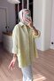 Striped Shirt with Folded Front - Yellow - 2