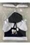 Car Seat Neck Pillow 2-Piece Black and White Eagle Polar Fiber Auto Accessory Washable - 2