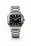 Vertex Men’s Luxury Analog Watch Stainless Steel Square Case Grey Dial Wrist Watch