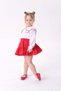 Laser Cut Heart Embroidered Shirt Skirt Set - 2