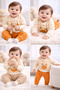 Baby Boy 0-24 Months Cute Teddy Bear Detailed Baby Set 100% Cotton Comfortable Set - 4
