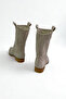 Beige Suede Summer Boots Sl336 - 5